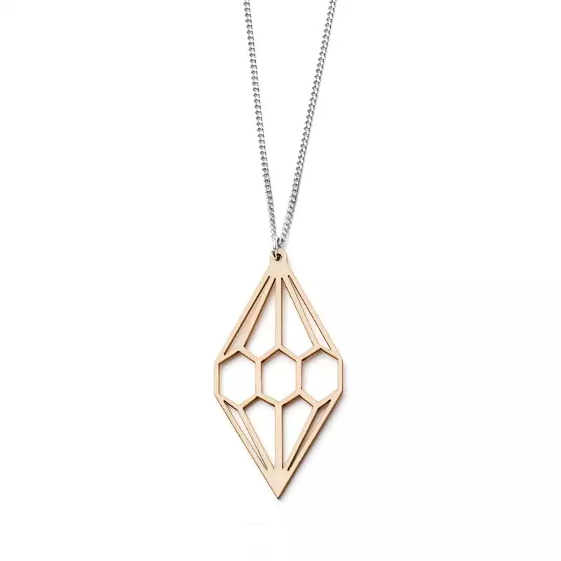 Diamond pendant wood / Timantti riipus puu