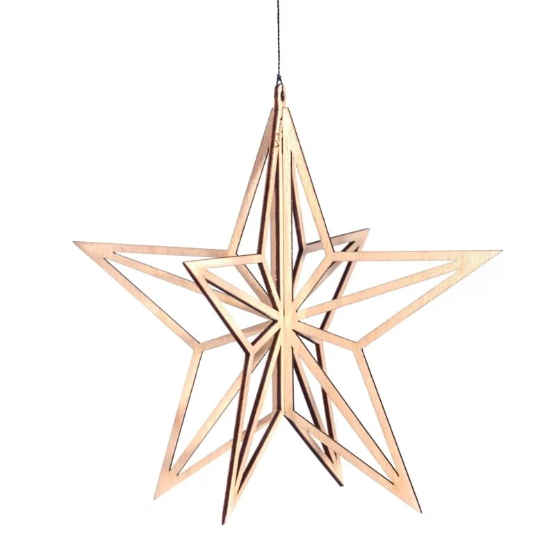 Wooden star decoration / Puinen suuri tähti koriste