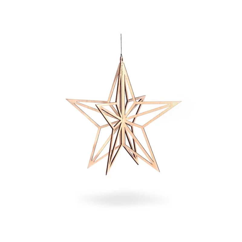 Wooden star decoration / Tähti koriste puu